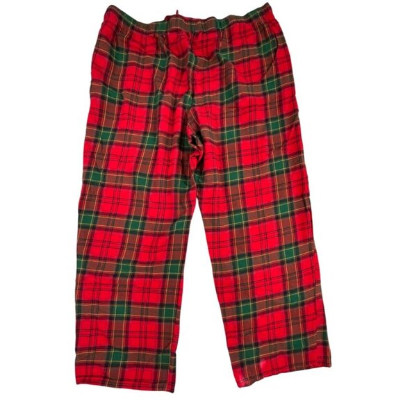 Old Navy Men's Red Tartan Plaid Pajama Pants SIZE-3XLT - Picture 2 of 5